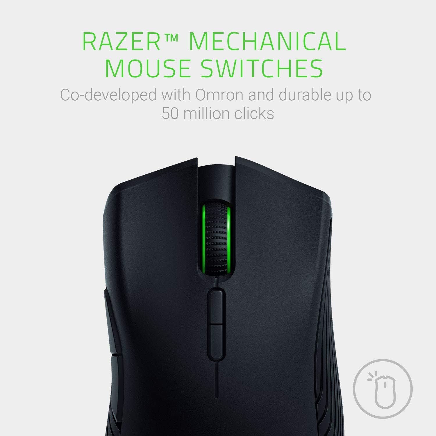 RAZER Mamba Wireless 2018. True 16,000 DPS 5G Optical Sensor, Wired-Wireless Capability (50 Hour Battery Life), Powered by RAZER Chroma, Ergonomic Gaming Mouse (Renewed)