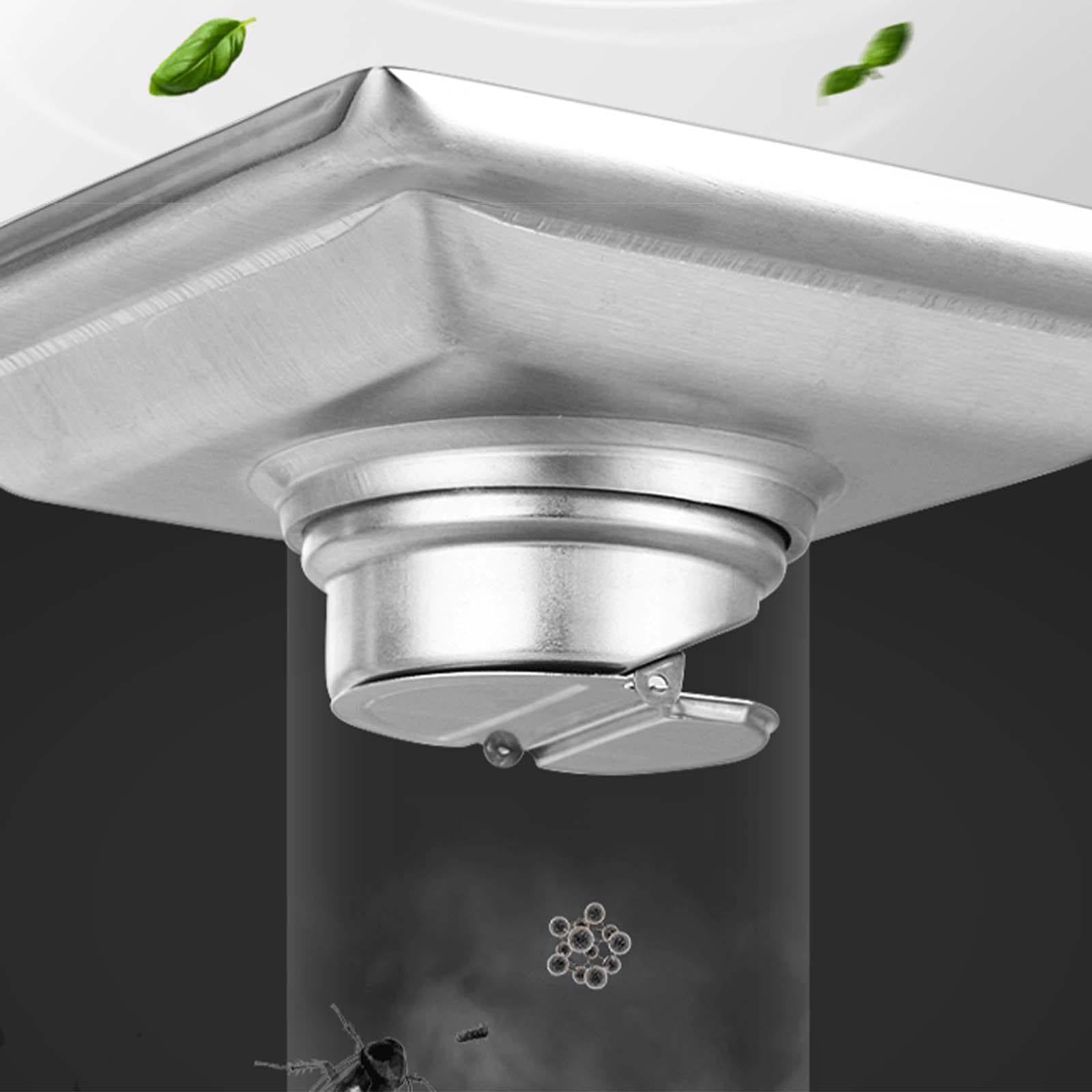 Desague Ducha Acero Inoxidable Desagüe de Suelo Luz Brillante Sumidero Ducha Cuadrado Piso Desagüe Ducha 150 * 150mm Canal de Ducha Adecuado para Hogar, Exterior y Villa