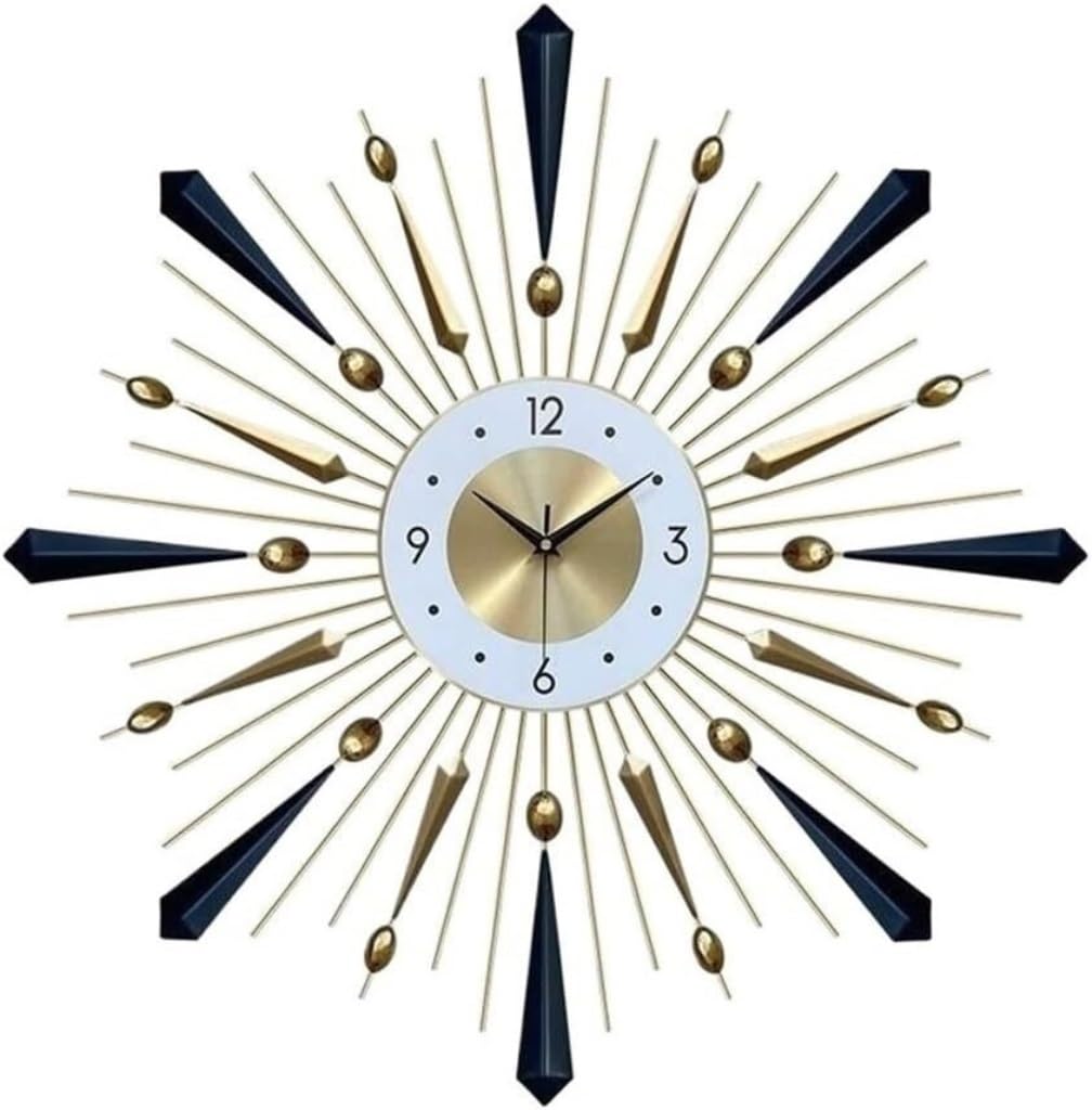 MYUYEE Farmhouse Vintage Clock Home Modern Wall Clocks Modern Silent Quiet Quartz Movement Ative for Bedroom Office,One Color-80 * 80cm (One Color-70 * 70cm)