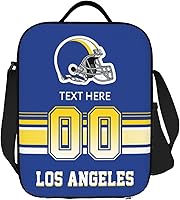 Vista 31 de Bolsa de almuerzo personalizada de Kansas City, regalos para hombres, mujeres, fanáticos, con nombre y número personalizados, correas de hombro