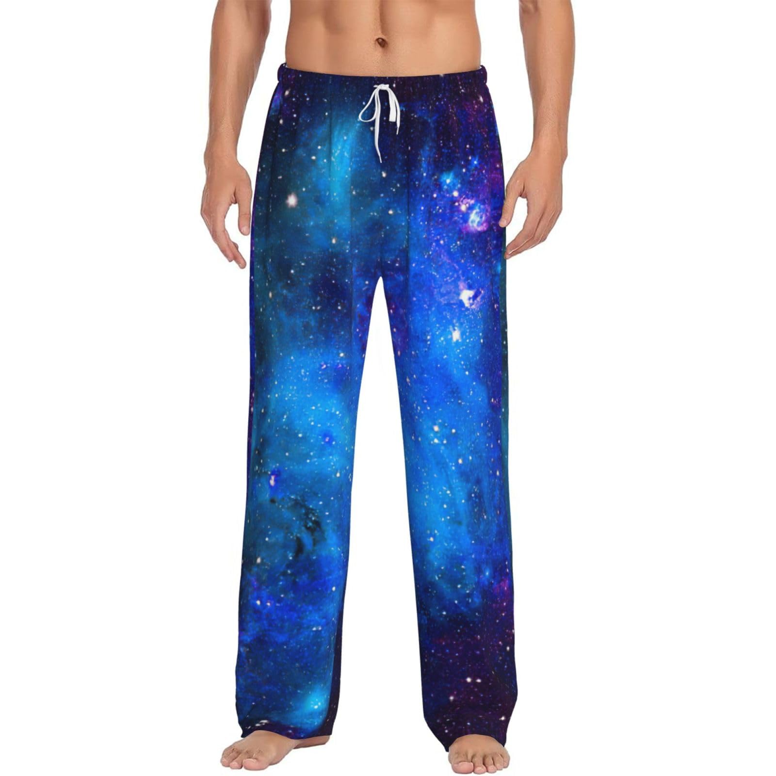 Galaxy Print Men'S Pajama Pants Mens Lounge Trousers Pyjama Bottoms Comfy Nightwear Adult Loungewear