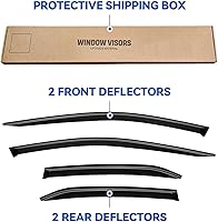 Vista 293 de Viseras de ventana in-Channel, protectores contra la lluvia para 2011-2023 Dodge Charger, visores de ventilación de ventana con deflectores