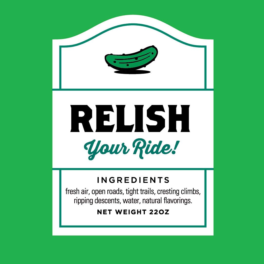 SPURCYCLE - Botella de agua Relish Your Ride - 650 ml - Purist - Con tapa MoFLo - Resistente a las manchas y al sabor - Botella flexible para bicicleta - No olvides hidratarte.
