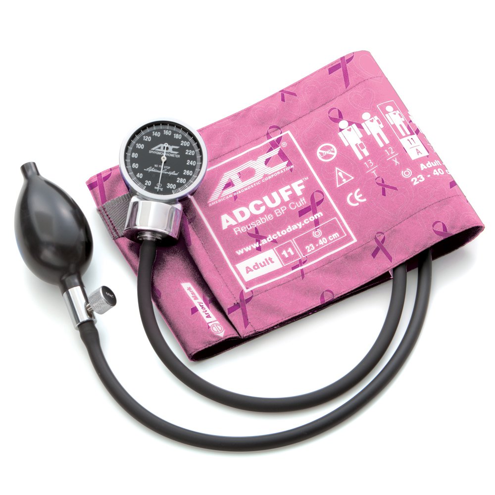 ADC DIAGNOSTIX 700 Pocket Aneroid Sphygmomanometer, Breast Cancer, Adult