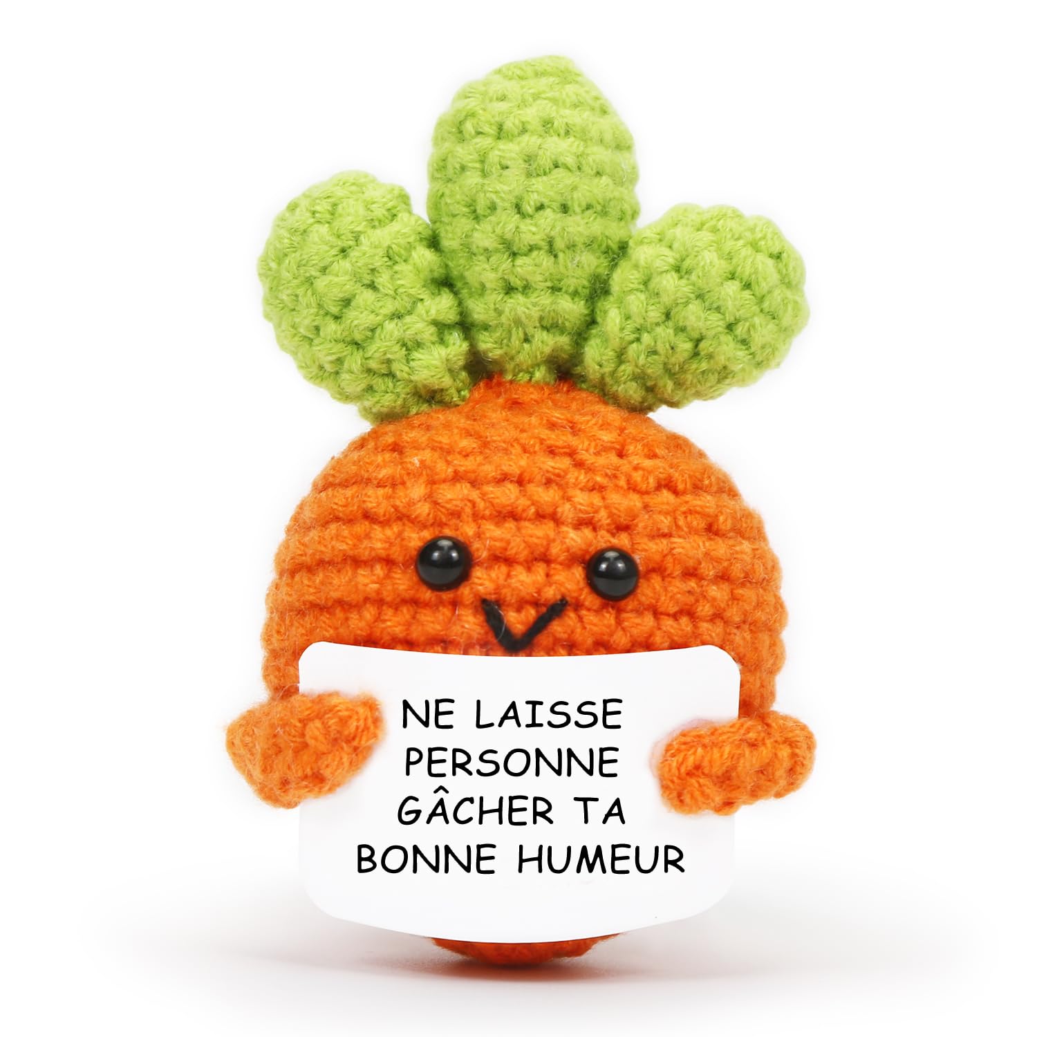 Pomme de Terre Positive, Peluche en français Pomme de Terre, Beige Poupées Pomme Terre avec Carte Positive, Motivantes Tricotée Cadeaux pour Homme Femme Enfant Couple Collegue Saint-Valentin Noël-27
