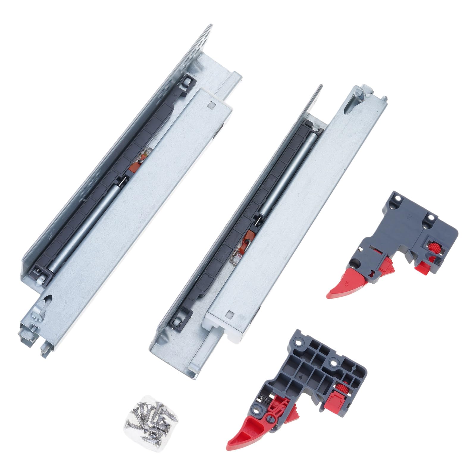 Undermount Soft Close Drawer Slides Concealed Bottom Mount Full Extension Rails with Rear Bracket for Kitchen Bedroom Concealed Drawer Runners
