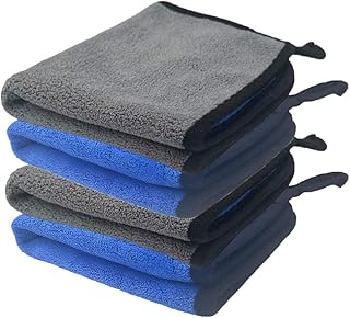 Car Wash Cloth 4Pack 11.8in×11.8in，Plush Microfiber Towel 30cm×30cm，Premium Microfiber Towels，Detail Towels，Microfiber Towels for Car Detailing，Detailing Towels toallas para limpiar carros