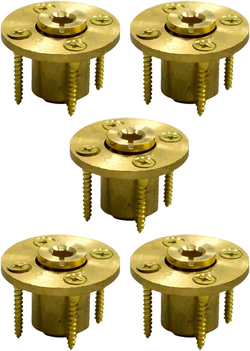 Buffalo Blizzard Wood Deck Brass Anchor for Pool Safety Cover | for above Ground Swimming Pools | 5 Pack