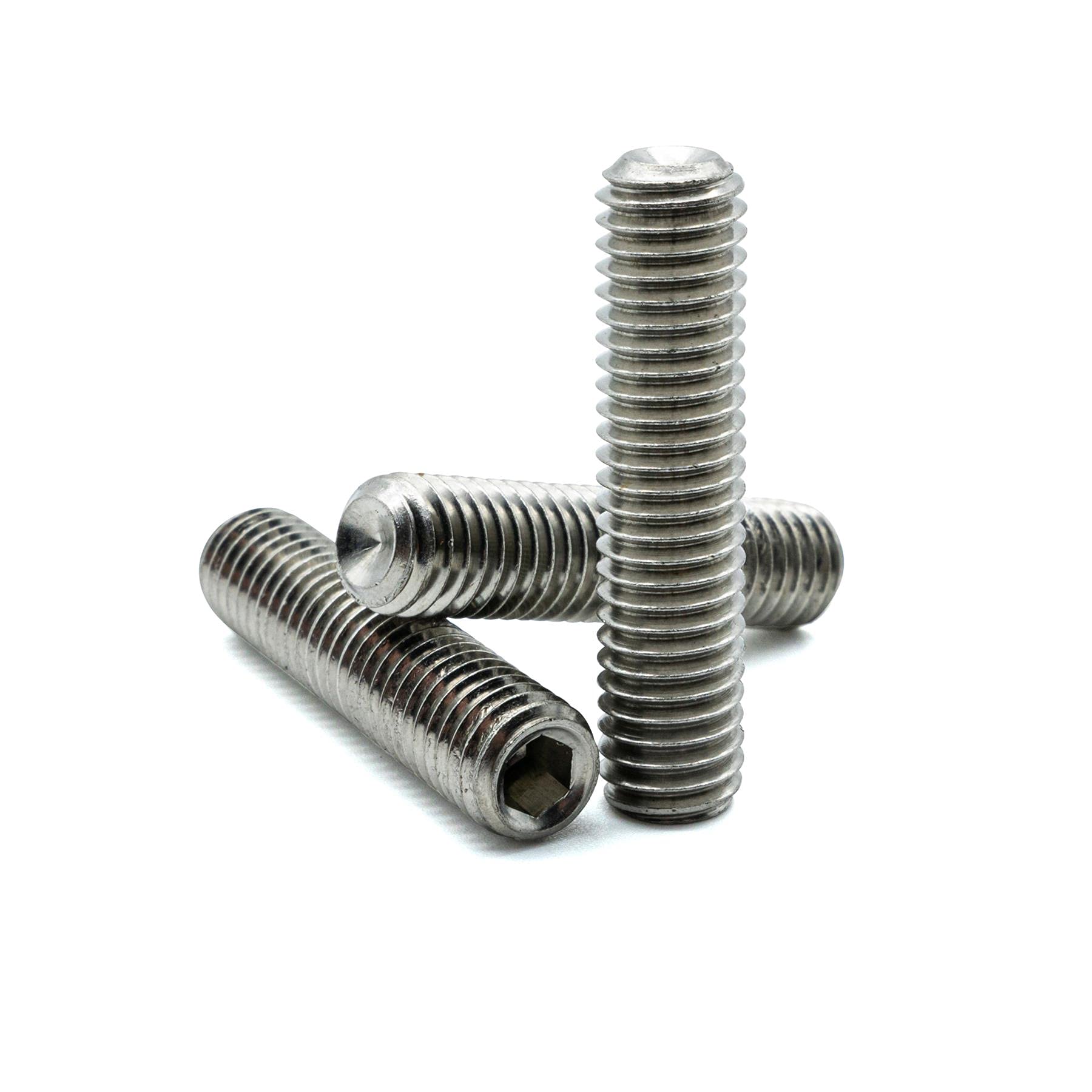 Hippo Hardware M2 (2mm X 8mm) Grub Screws Cup Point Hex Allen Socket Set Screws A2 Stainless Steel (Pack of 20)