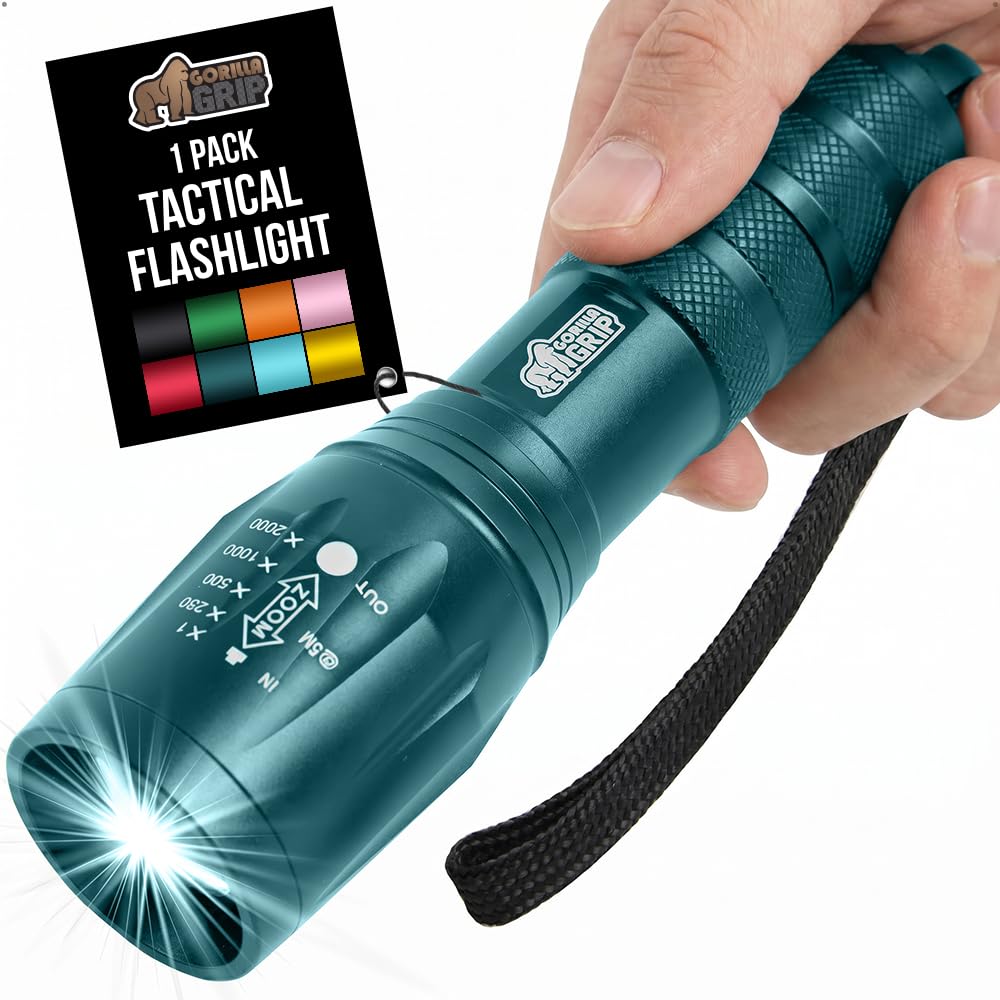 Amazon.com: GORILLA GRIP Powerful LED Tactical Flashlight, 750 FT