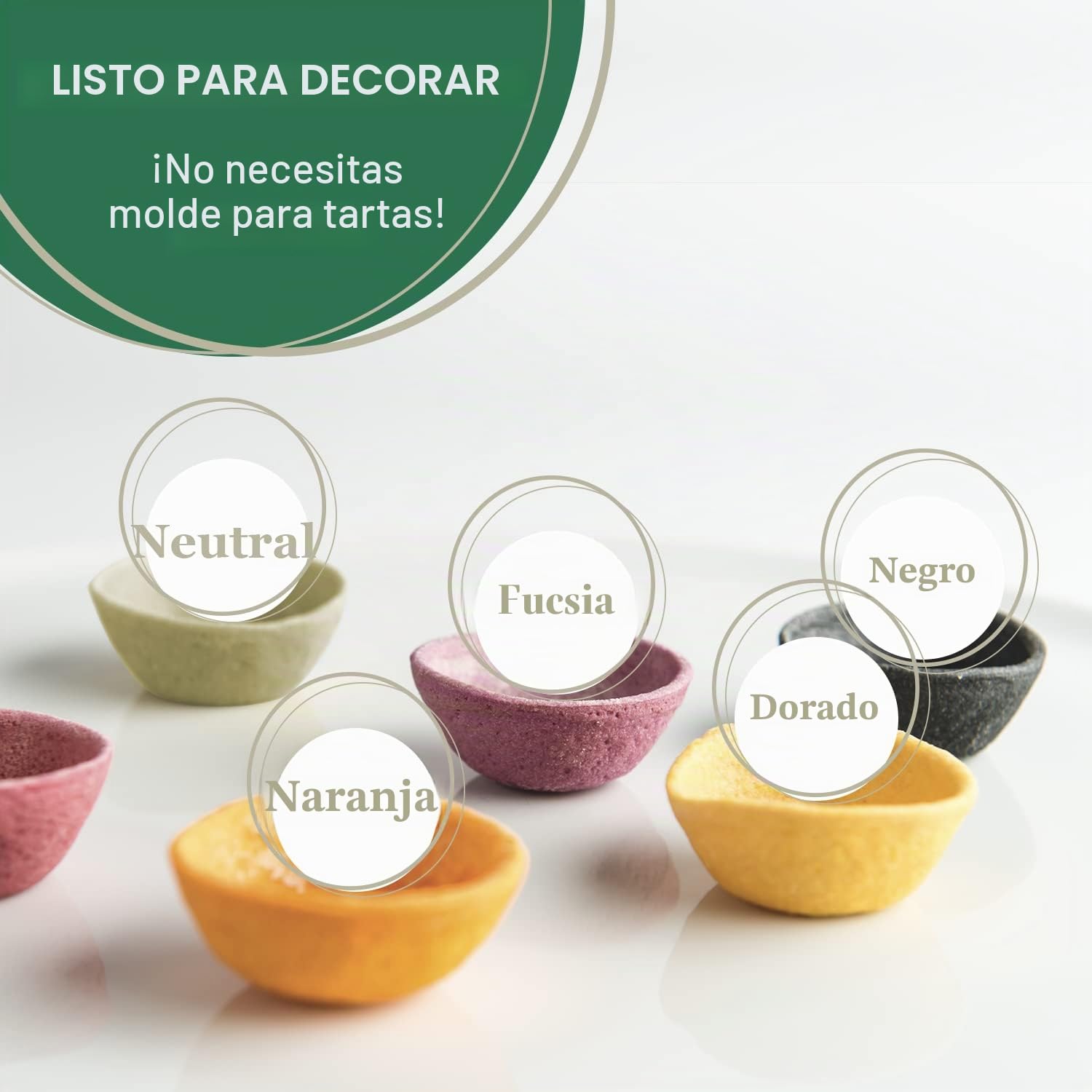 CROC’IN - Tartaletas para Rellenar Neutro - Base de tartaleta para Pastelería o Aperitivos - Elaboración Artesanal & Vegana - 60 unidades