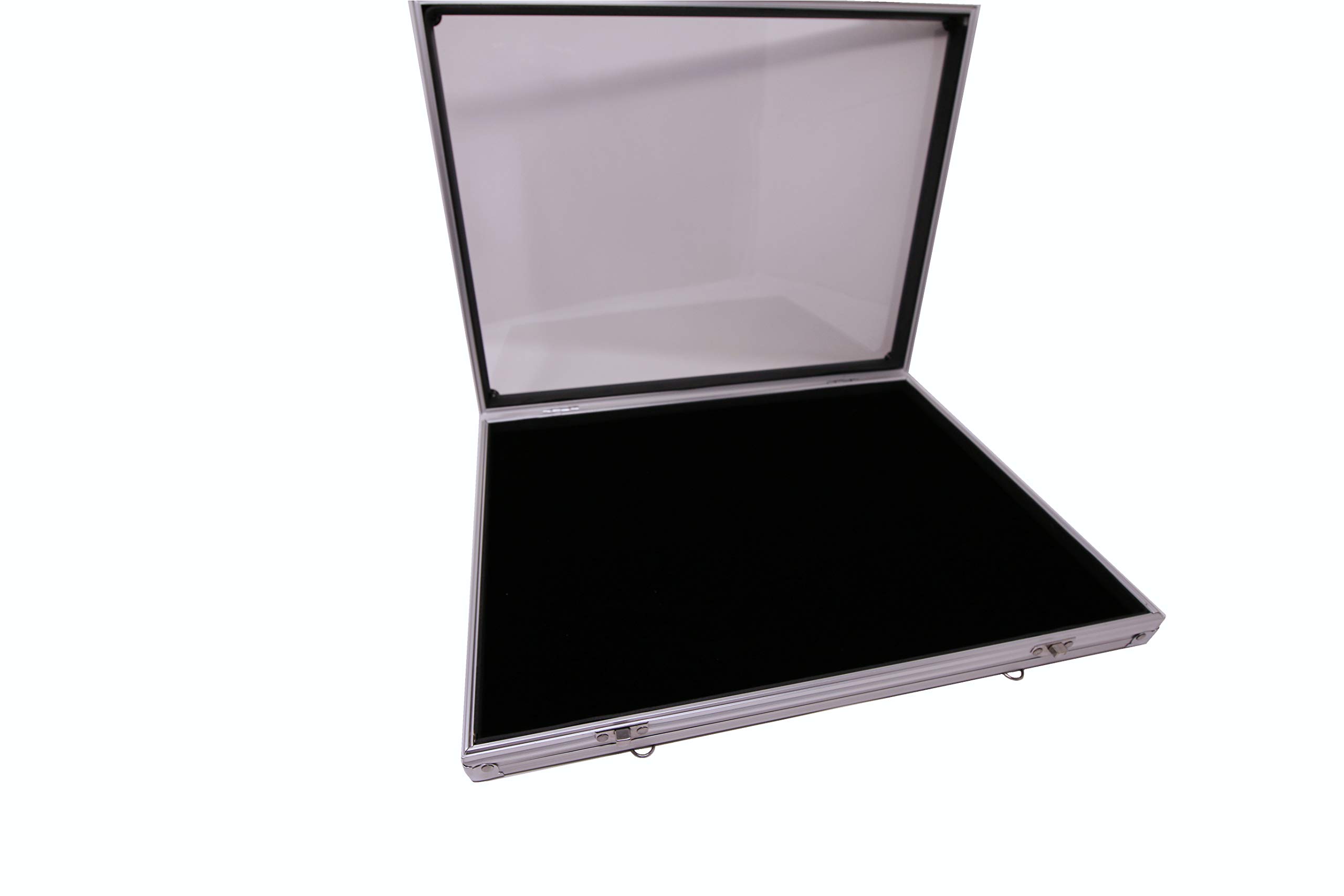 SAFE 5882 Alu verzameldisplay voor spelden met transparant deksel | Ca. 395 x 300 x 45 mm | Bruikbare hoogte ca. 40 mm