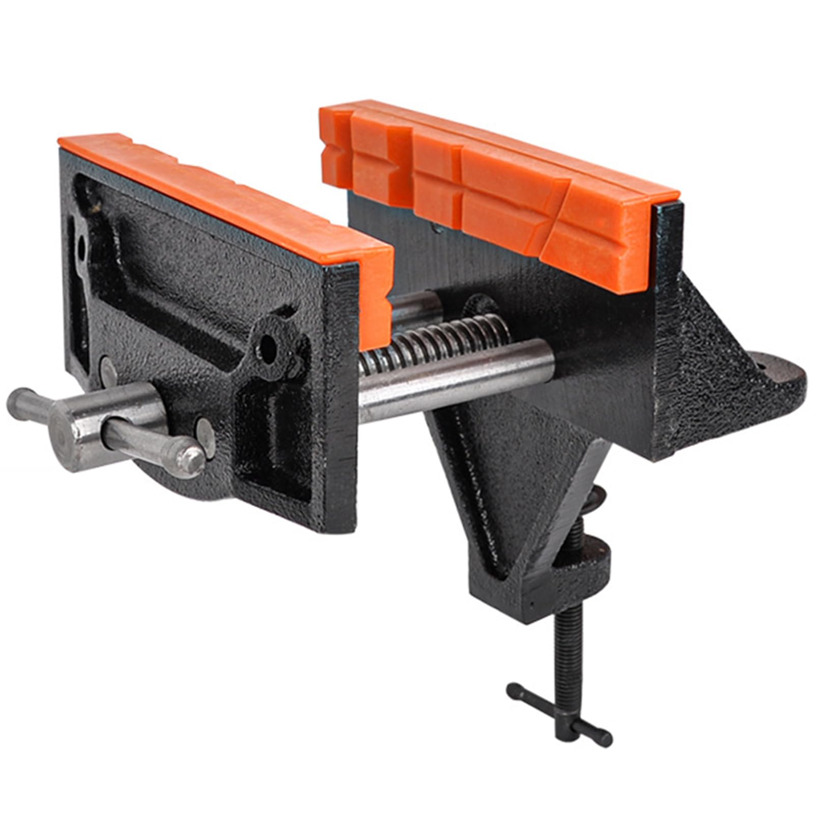 Elnwnnkc V Shaped Quick-Clamping Cast Iron Table Vise, Non Slip Bench Fixture Tool For Workshop And Household Woodcrafting Woodworking Vise Table Clamp