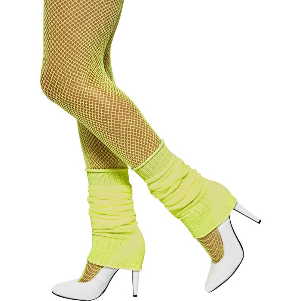 Smiffy's 32799 Adult Neon Yellow Legwarmers