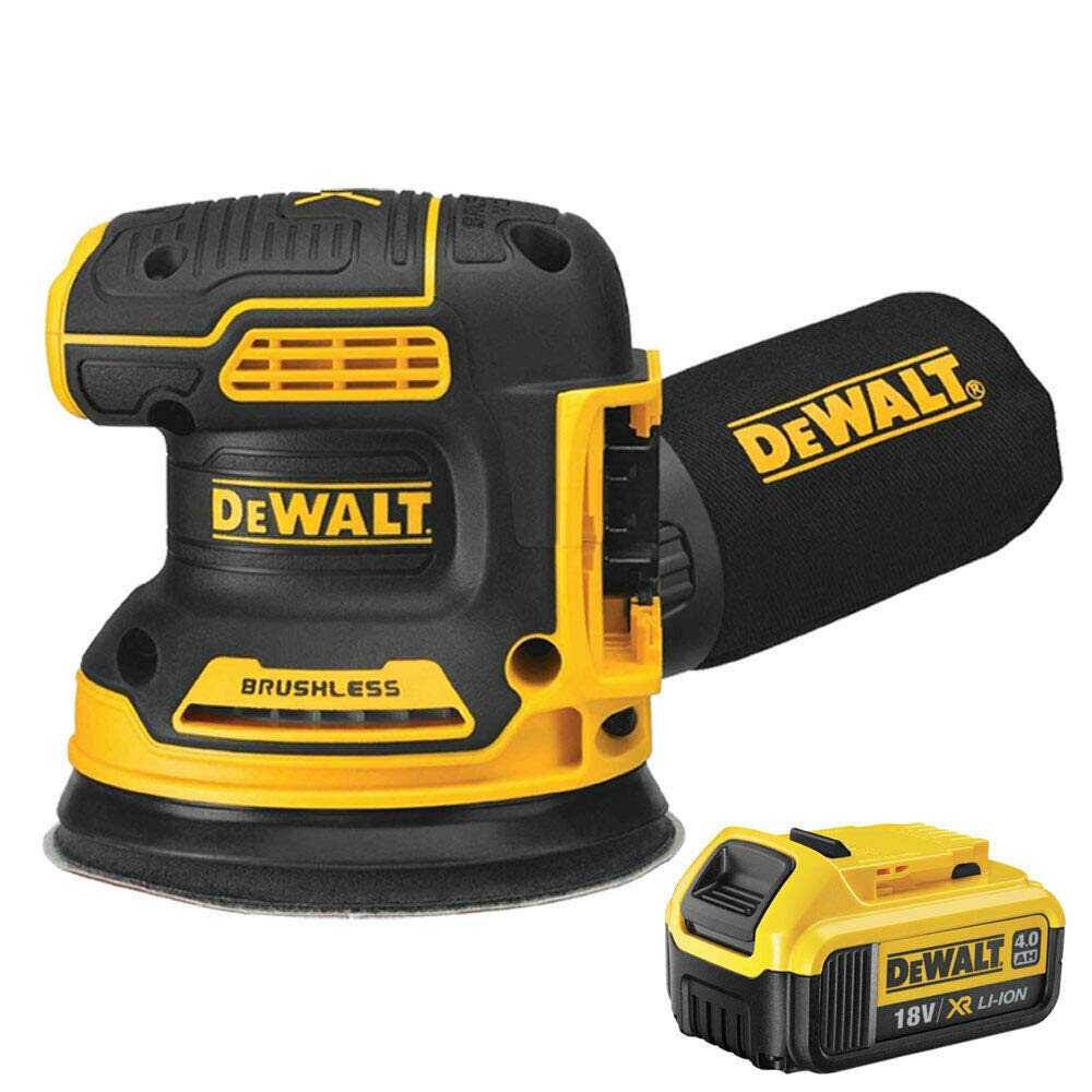 Dewalt Dcw210n 18V Brushless 125Mm Random Orbital Sander With 1 X 4.0Ah Battery