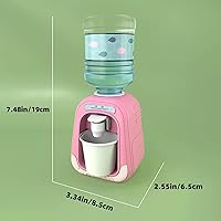 Vista 5 de 190ml Mini Water Dispenser with Cup – 1:6 Scale Pink Simulated Drink Dispenser, On/Off Switch Design, Ideal for Office or Living Room Décor, for