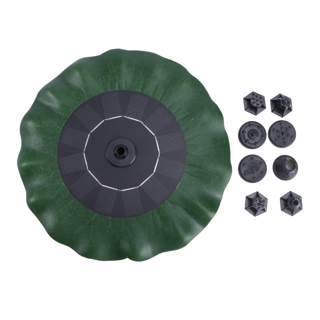 Operitacx Pompa Solare per Fontana da Giardino Pannello Solare, Pompa Galleggiante in Plastica a Forma di Foglia di Loto per Piccoli Laghetti e Atmosfera Estiva All'aperto