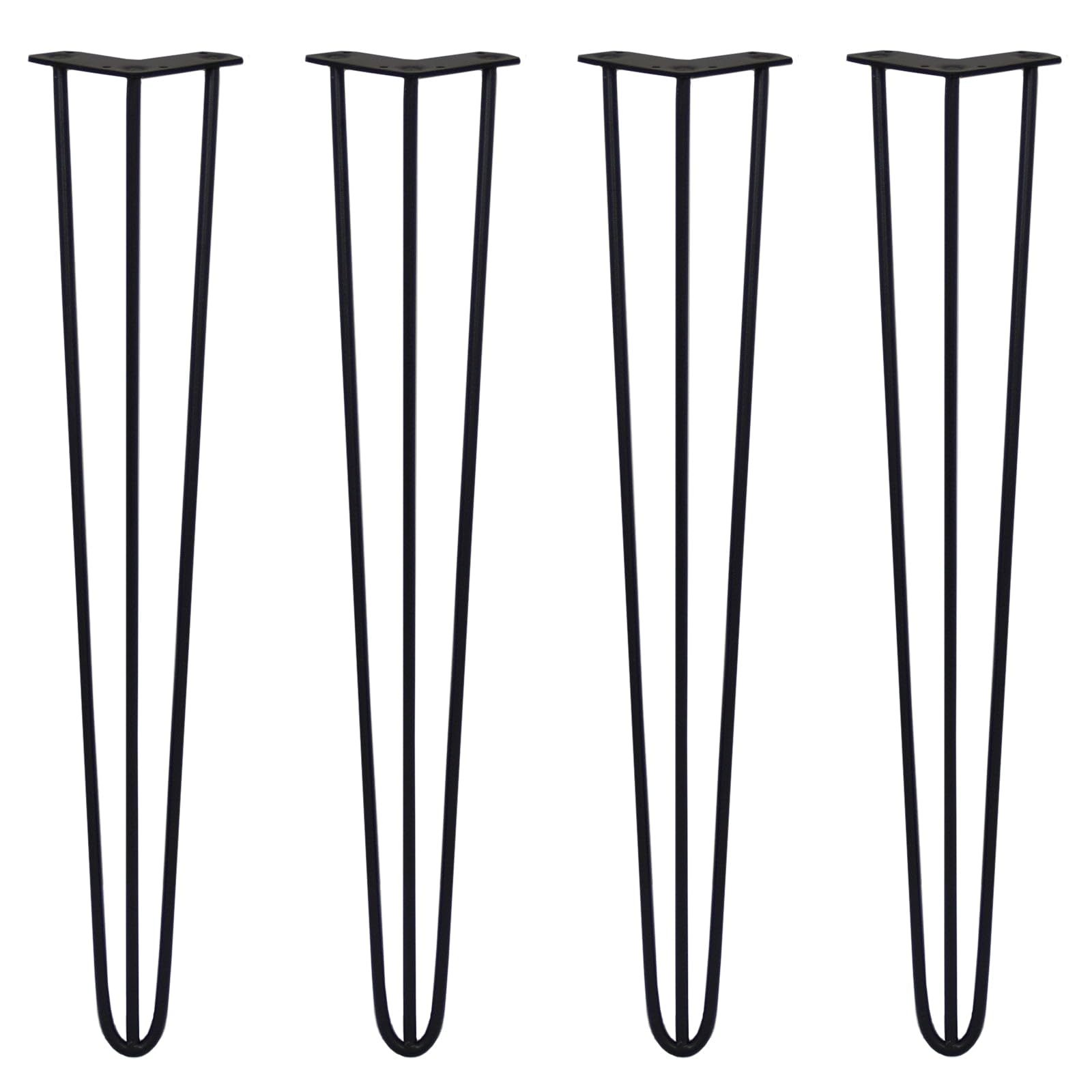Monstershop Unisex Black 4 X 28" Hairpin Legs - 3 Prong - 10Mm
