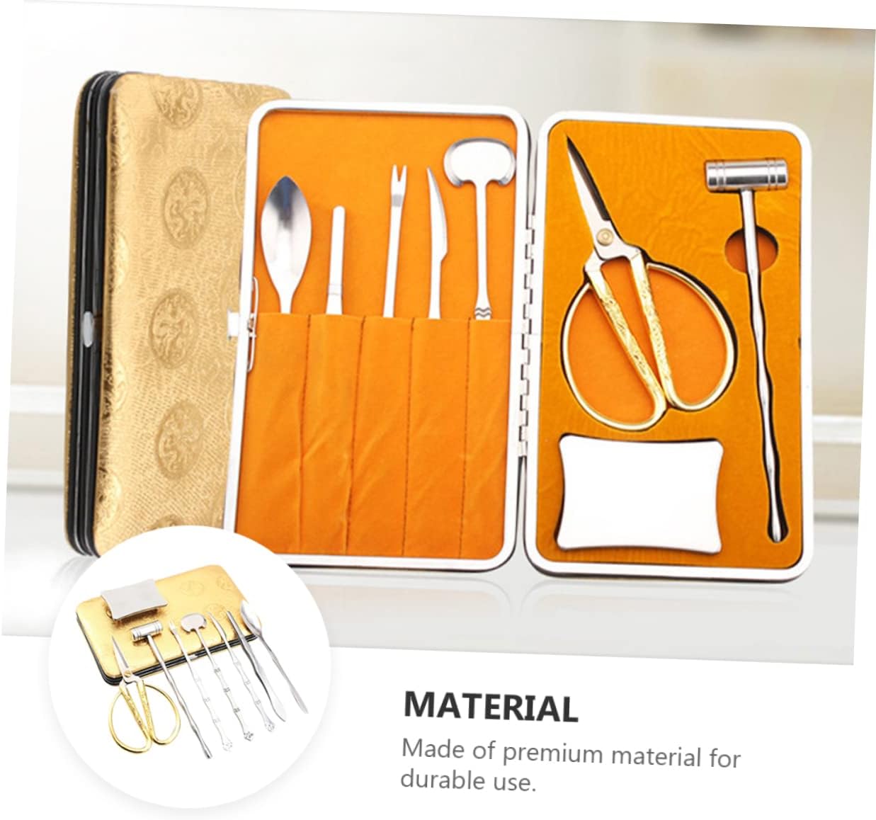 Unomor 1set Stainless Steel Crab Tool Seafood Crackers and Peelers Ergonomic Design for Easy Shellfish Eating and Portable Crab Cutters and Shrimp Peel Tools