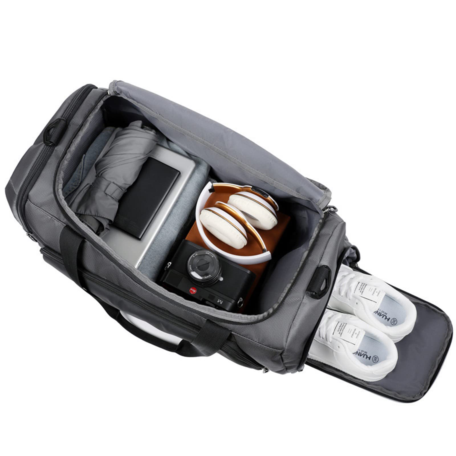 Portatrajes, Equipaje De Mano Bolsa para Trajes con Bolsa para Zapatos Correa para El Hombro Bolsa De Lona Convertible