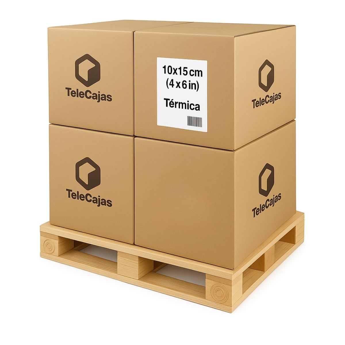 1000 Etiquetas Térmicas 10x15 cm (4x6') en Rollo Adhesivas para Mensajerias | Pack de 1000 pegatinas (4 rollos de 250)