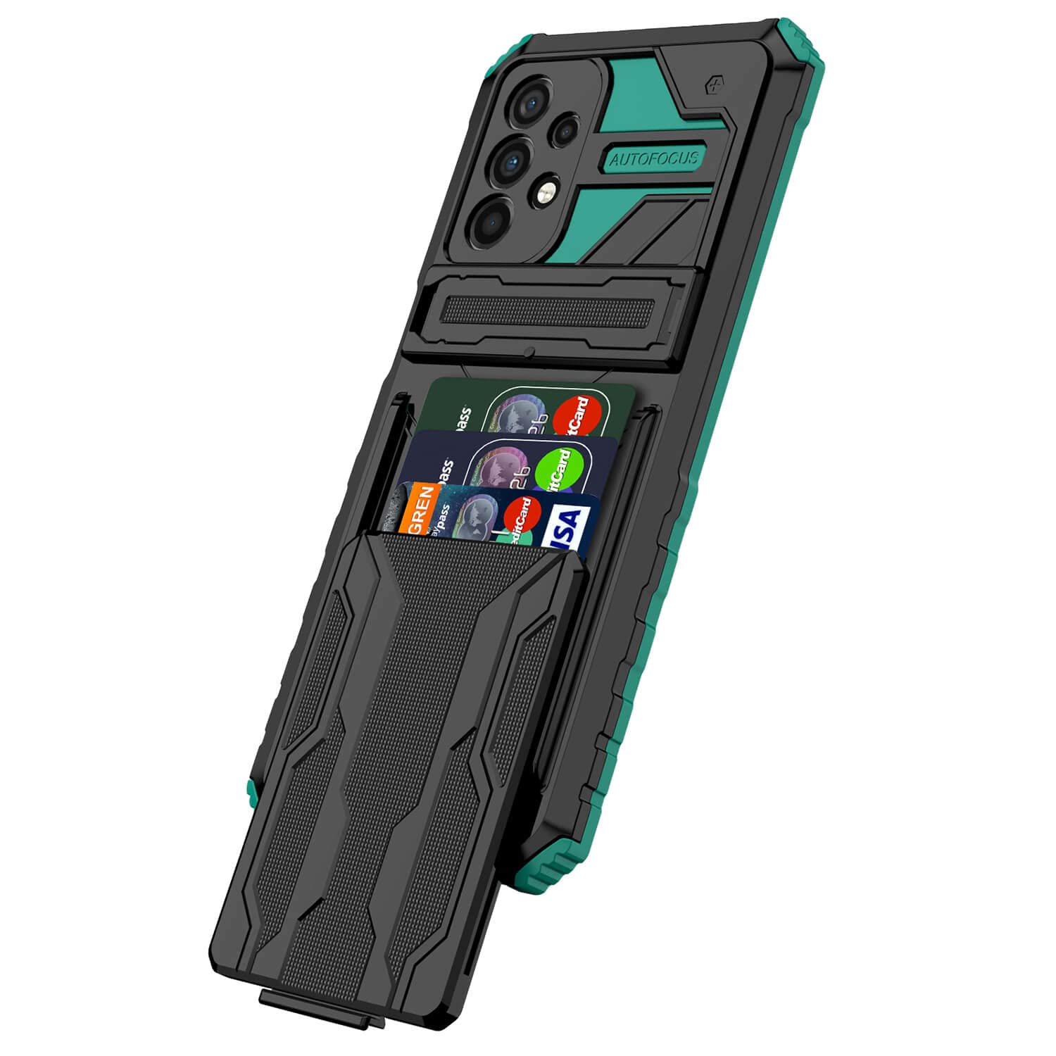 Niuuro for Samsung Galaxy A13 4G/5G Wallet Case with Credit Card Holder Stand Kickstand Slim Rugged Shockproof Heavy Duty Defender Armor ?Military