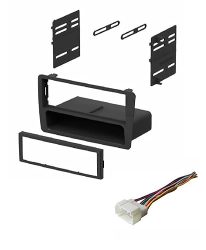 ASC Audio Kit de tablero estéreo de coche y arnés de cables para instalar una radio DIN individual del mercado de accesorios para Honda Civic 2001