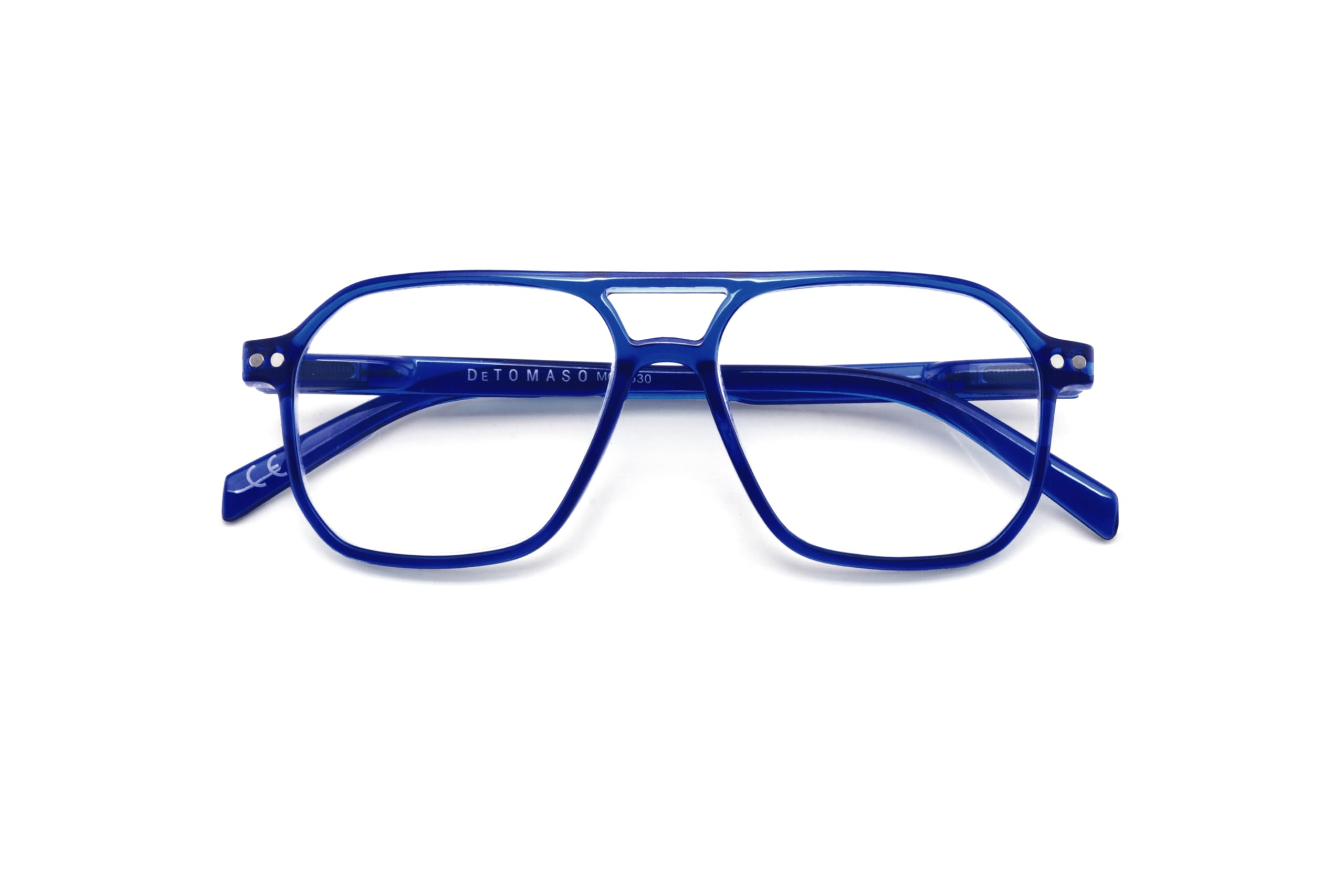 DE TOMASO Okulary do czytania 530-3 niebieskie + 1,00, Niebieska, 1 Diottria