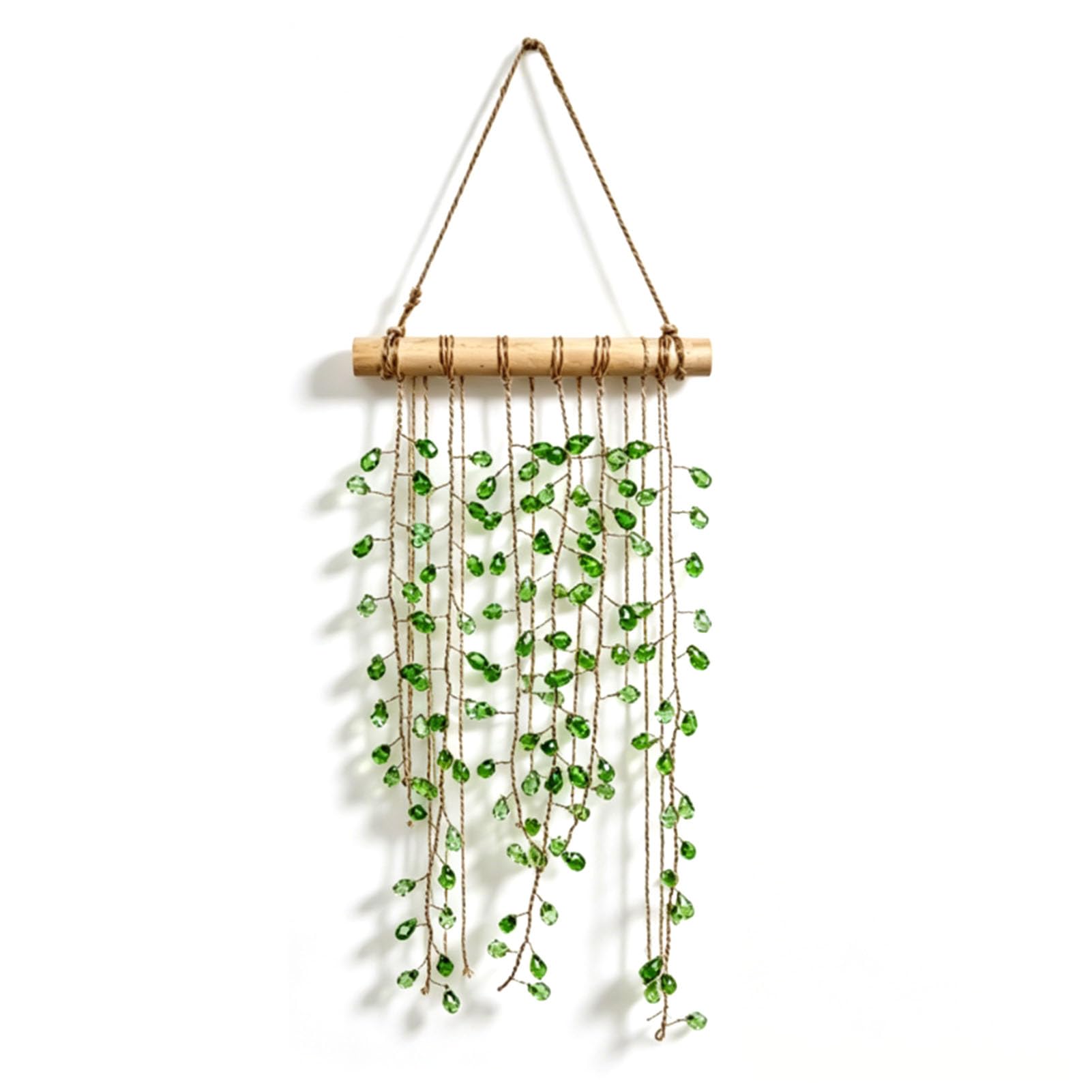 BRRNOO Kristall Sonnenfänger 2er-Pack, Grünes Pflanzen-Design Boho