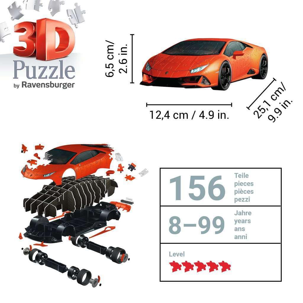 ランボ様 Ravensburger Puzzle 3D Pojazdy 11571 Lamborghini Huracan Evo