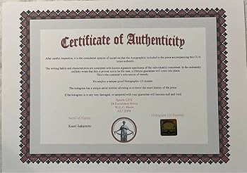 坂本花織 直筆サイン付き写真 世界女王 女子フィギュアスケート　証明書付 1枚⑤ Amazon.co.jp: 正規品 直筆サイン付き写真 坂本花織 女子