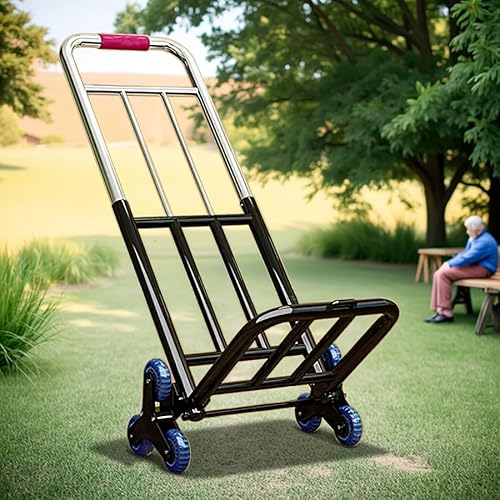 ShimmerLoom 330lbs Heavy Duty Folding Hand Truck Stair Climbing Cart with Large Wheels Portable