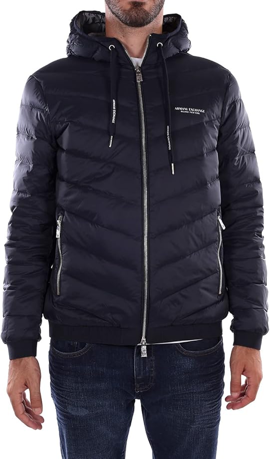 Giacca trapuntata con cappuccio e chiusura lampo armani exchange 8NZB53ZNW3Z5578
