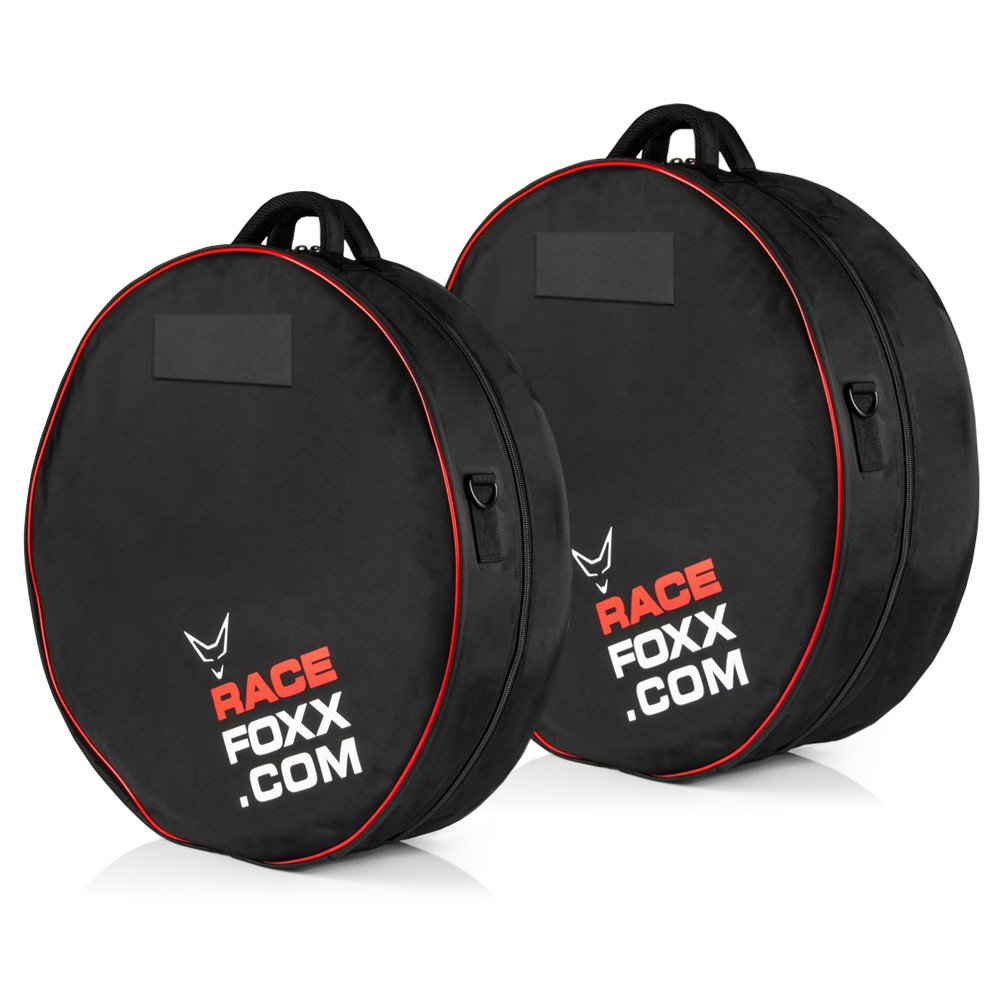 RACEFOXX Reifentaschen, Tasche, Radtasche, Transporttasche, Motorrad Reifen, Rad Taschen Set für Vorder- und Hinterrad, Vorderreifen, Hinterreifen, Motorradfelge, Felgentasche, Felgentaschen