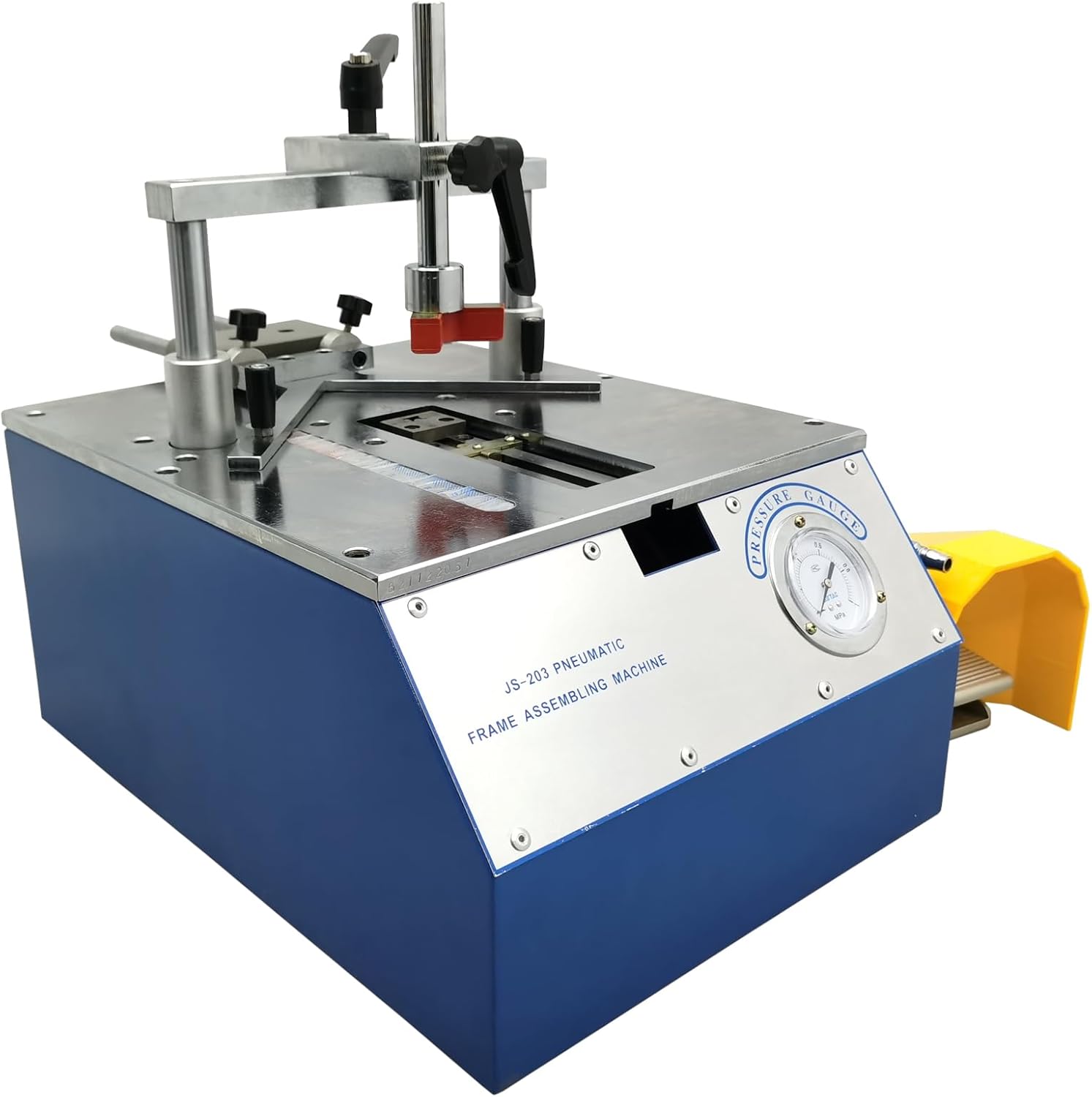 Pneumatic Nail Angle Machine Desktop Picture Frame Nailing Machine 4.3" Max Processing Width 4.5" Max Machining Thickness