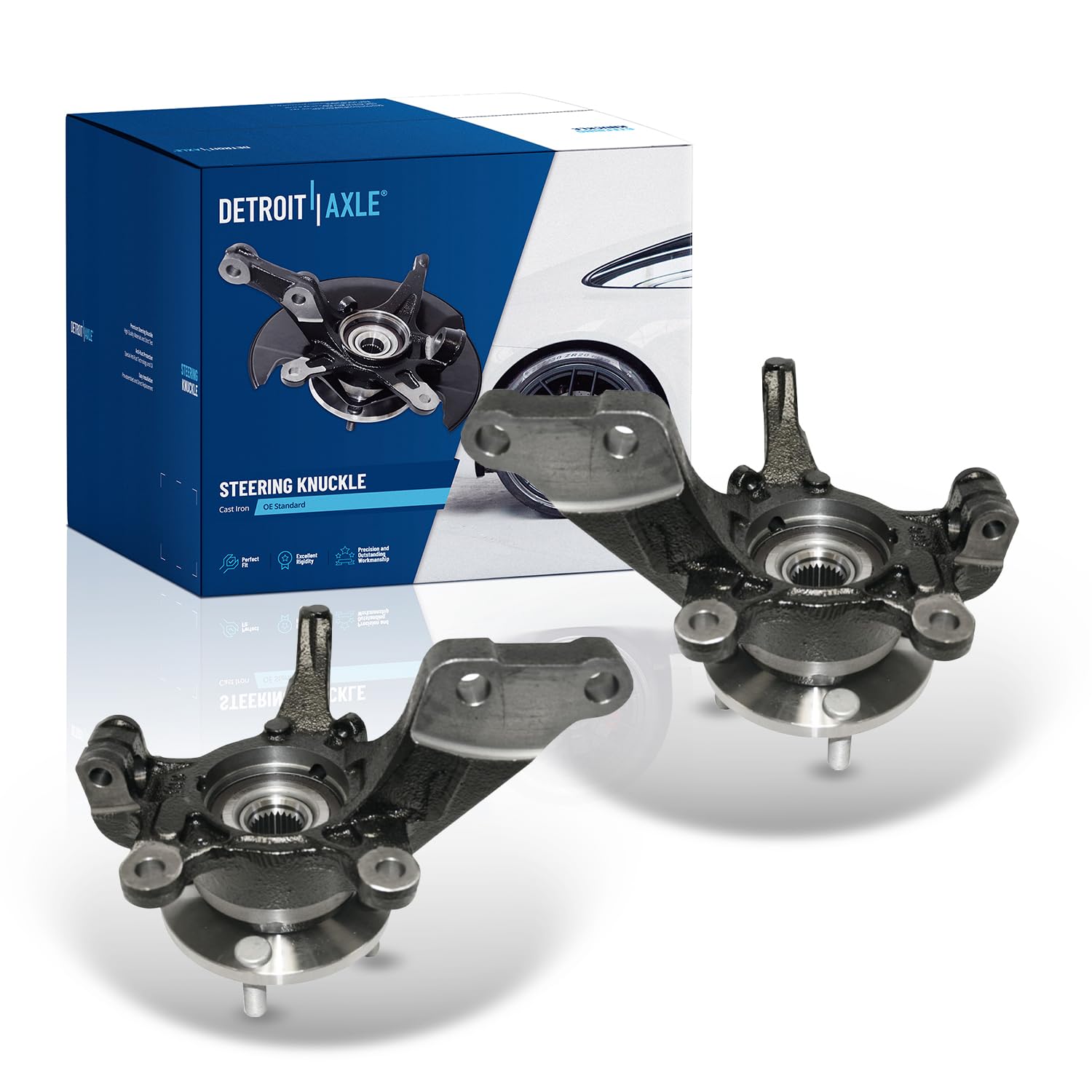 Detroit Axle - Front Steering Knuckles Wheel Bearing Hub for 13-19 Nissan