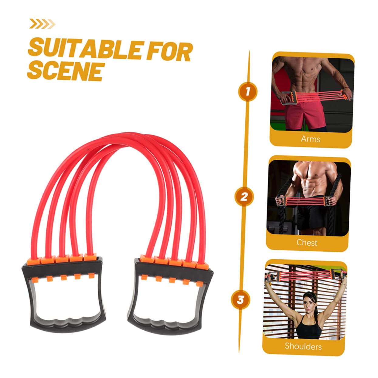 Toyvian 2 Pezzi Bande per Fitness con Maniglie Ergonomiche per Allenamenti Trazione e Muscolare Resistente e Antiscivolo per Palestra e Home Fitness