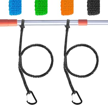 1/2/4 Pack Kayak Paddle Board Tether Leash Stretchable Strap Lanyard Rope