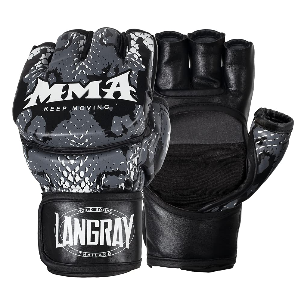 Punch Bag Training Gloves, LangRay MMA Grappling Gloves for Sparring Martial Arts Boxing Training for Adults and Kids