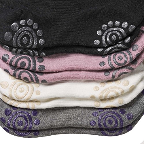 Body & Mind® Yogasokken voor dames, antislipsokken voor yoga, pilates, aerobics en fitnesstraining; stoppersokken (4 paar) - Image 4