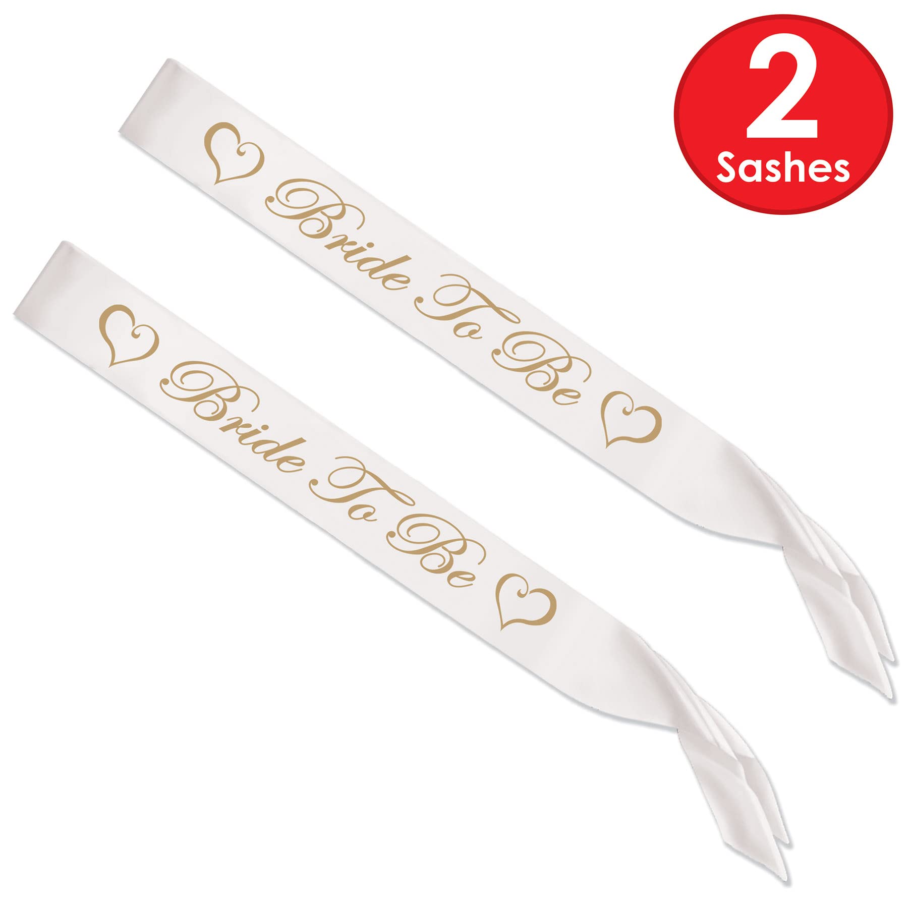 Beistle Per Matrimonio Fascia, Tessuto, Bianco/Oro
