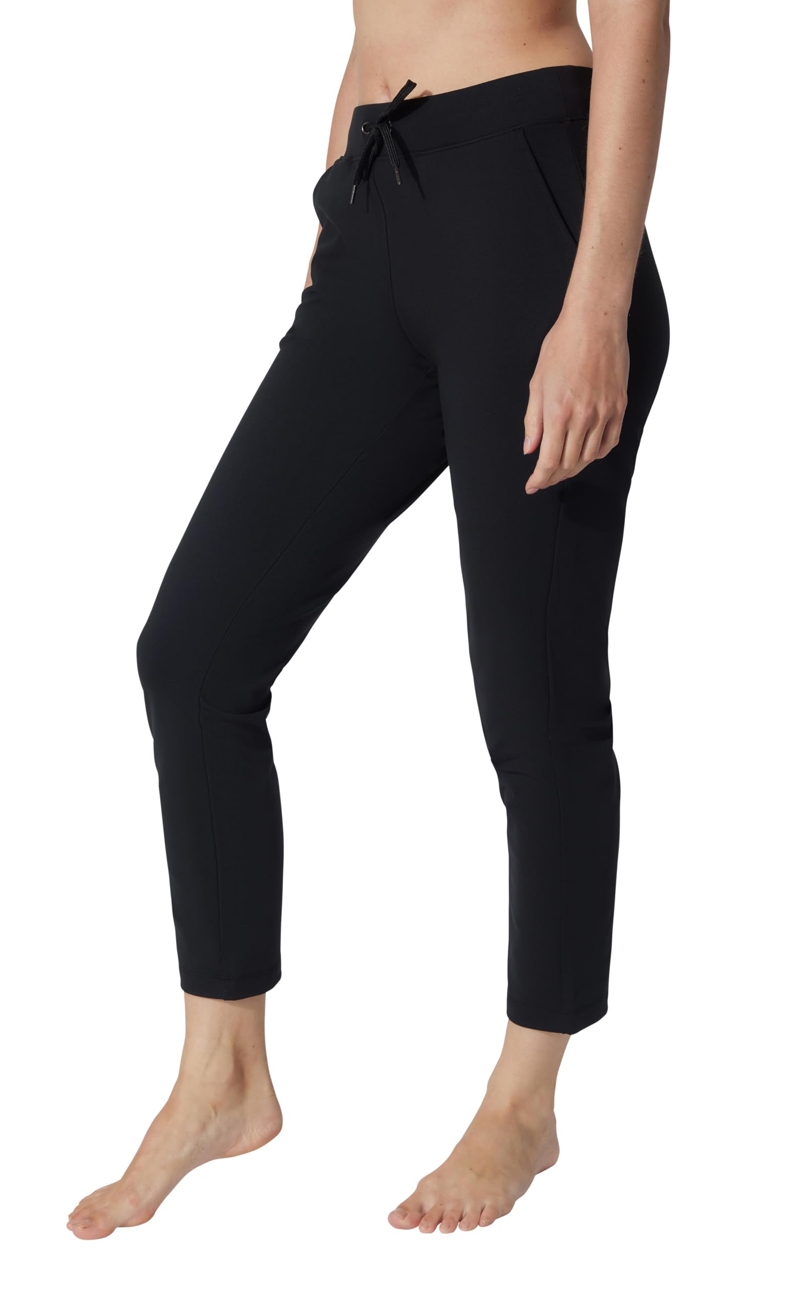 Yogalicious Womens Straight Leg Pant High Waisted Yoga Workout Pants, Black Polarlux, S