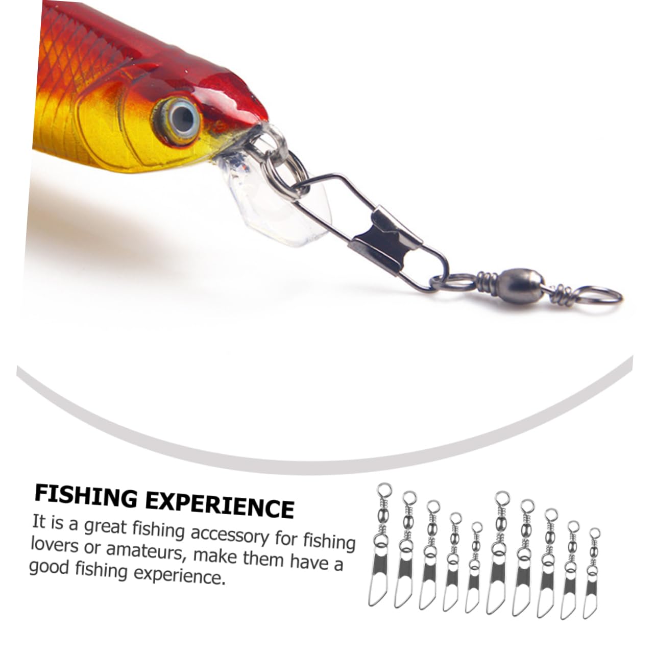 Hemobllo Anneau De Pêche À Huit Goupille Émerillons De Pêche Hameçons Pivotants Connecteurs De Pêche Hameçons pour Émerillons De Pêche Matériel De Pêche Émerillons À