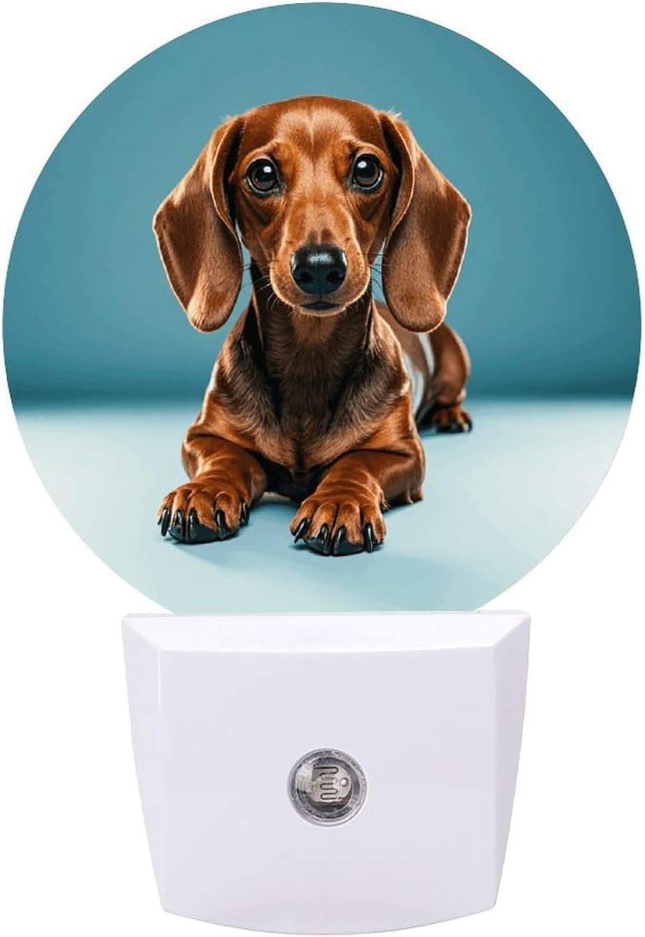 Cute Dachshound Dogs Plug-in LED Nightlight Wall Night Light