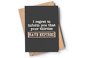 Funny 40th Birthday Card for Men or Women with Envelope