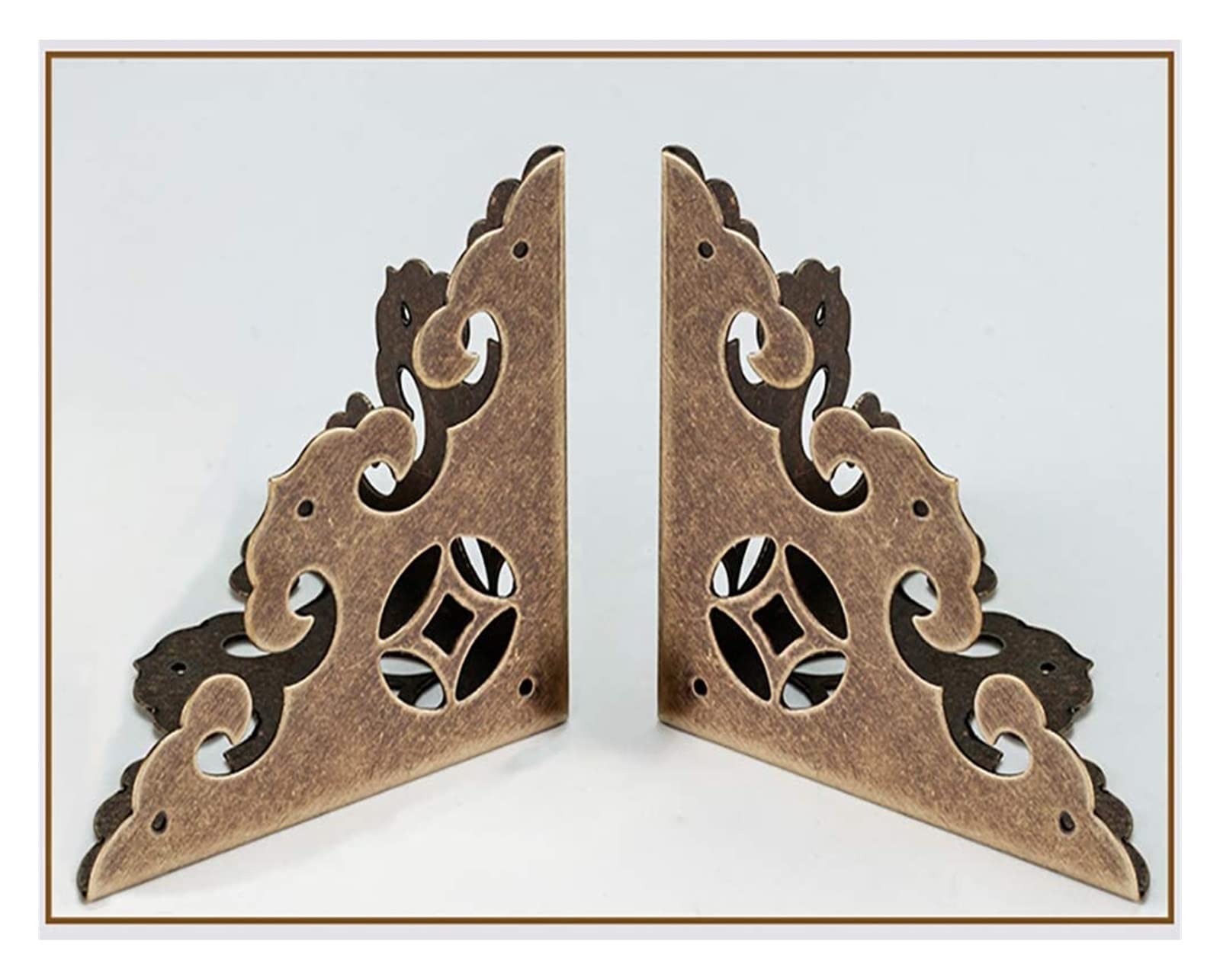 Paraspigoli, Angoli Decorativi for scatole in Bronzo Antico