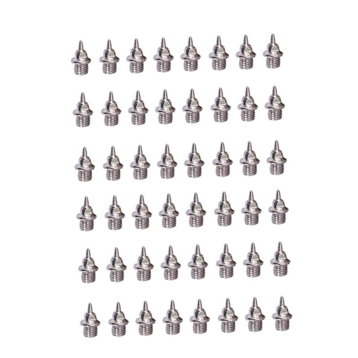 SUPVOX 110pcs Shoes Spikes Replacements Cone Shape for Carbon Residue Track Shoes Sports Silver British System
