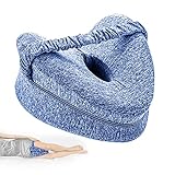 MEEQIAO Cojín Piernas para Dormir, con Correa para Dolor de Piernas, Extraíble y Lavable, Dolor de Espalda, Ciática, Embarazo, Dormir de (Azúl)
