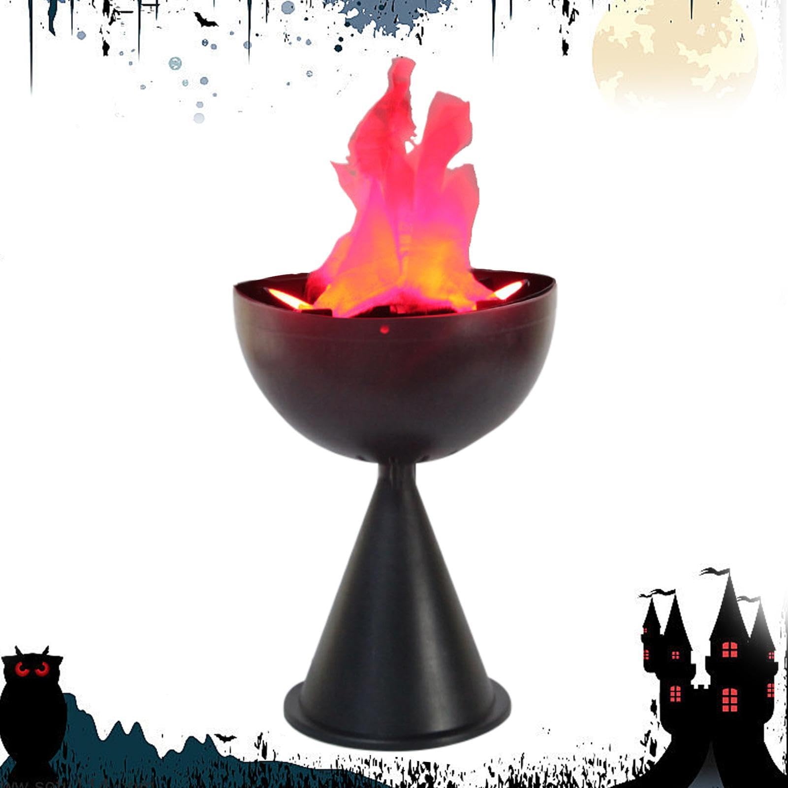 Finto Falò Decorazione Festa Fiamma Finta Tremolante | Lampada Notturna a LED con Fiamme Finte per Halloween per Interni Esterni Giardino Cortile Balcone Casa Casa Stregata