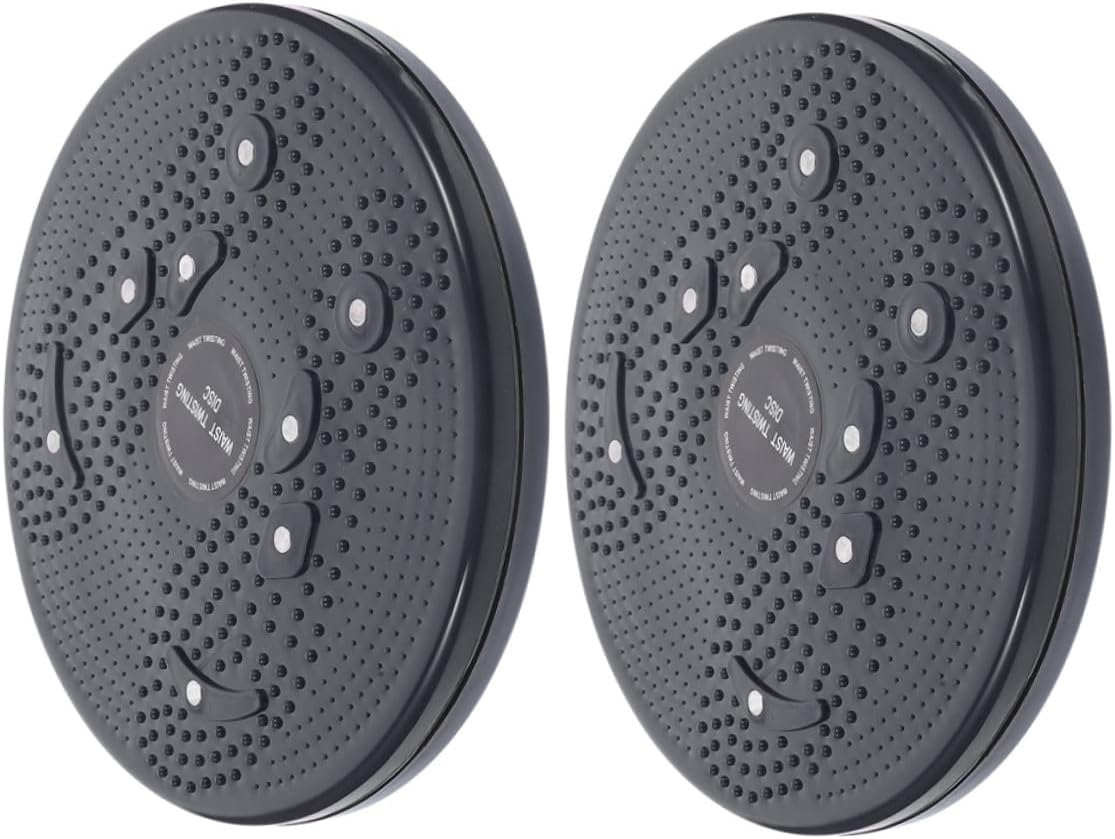 2pcs Compact Waist Twisting Disc Exercise Board for Home Fitness Portable Rotating Twist Machine for Slimming and Toning Waistline with Simple Rotation Design